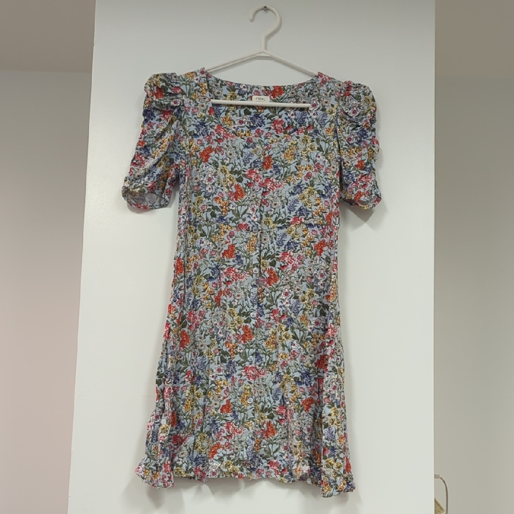 Next Multicolor Floral Mini Dress